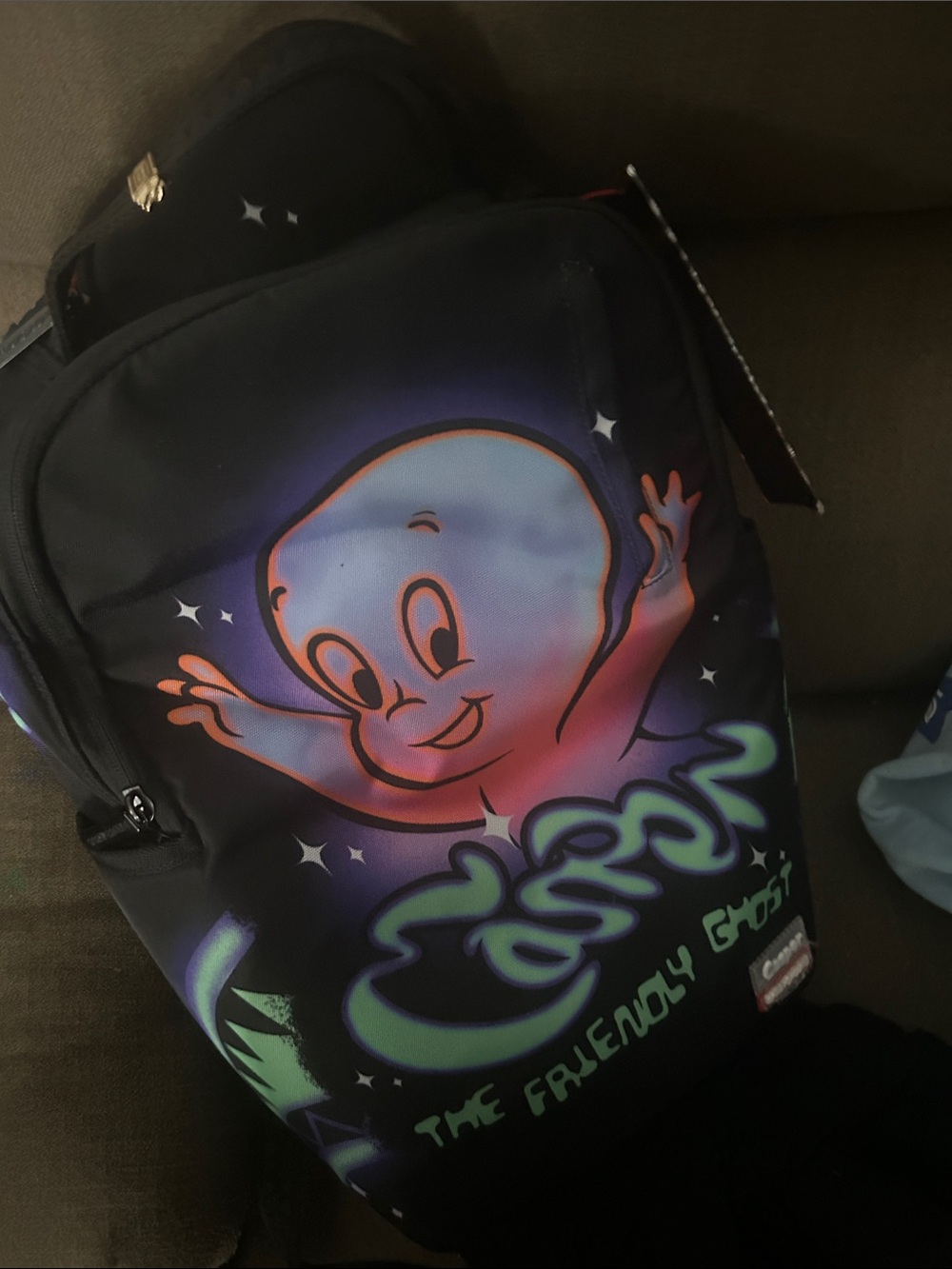 Sprayground Casper Graphic Backpack - Black, Blue, Purple